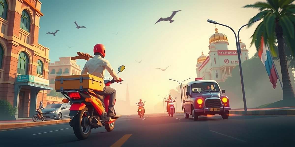 Swift Dispatch gameplay showing delivery vehicles in Indian city